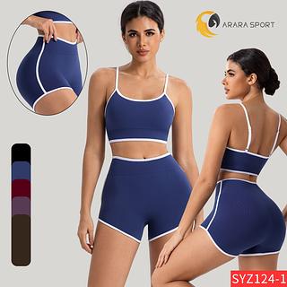 Conjunto de Shortinho e Top de Alcinha Poliamida Premium Sem Empina Cintura Alta Fitness
