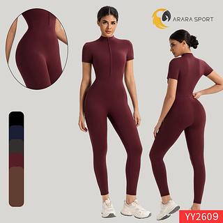 Macacão Manguinha Poliamida Premium Amanteigado Para Inverno Com Zíper Zero Transparente Sem Empina Fitness Feminino Academia