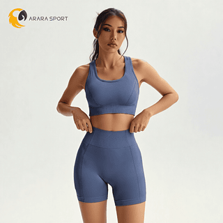 Conjunto Short E Top Nadador Poliamida Premium Liso Sem Empina Cintura Alta Dia A Dia Academia Fitness