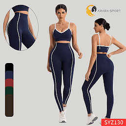 Conjunto de Calça e Top de Alcinha Poliamida Premium Sem Empina Cintura Alta Fitness
